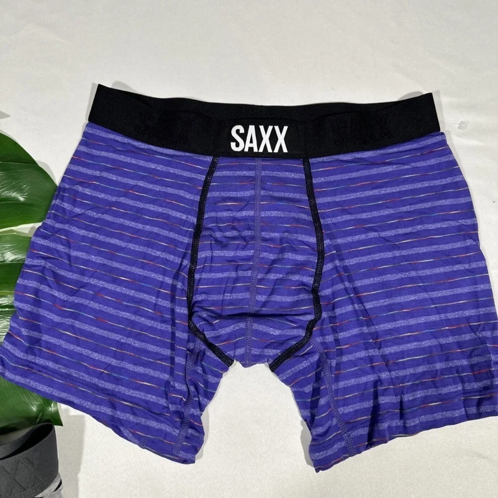 NEW 2PC SAXX [ Small ] Vibe‎ Soft Stretch Boxer Briefs Stripe & Hawaii